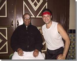 Yogi Marcos with Sri Patabi Jois Founder Ashtanga Yoga Institute